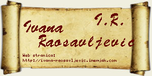 Ivana Raosavljević vizit kartica